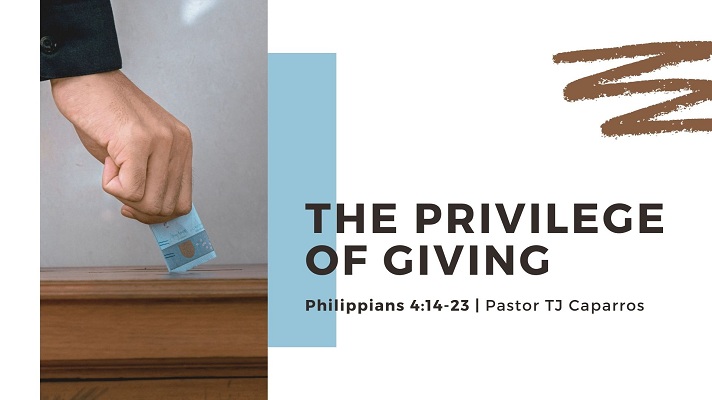 The Privilege Of Giving