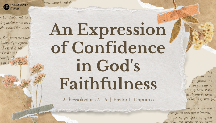 An Expression of Confidence in God’s Faithfulness